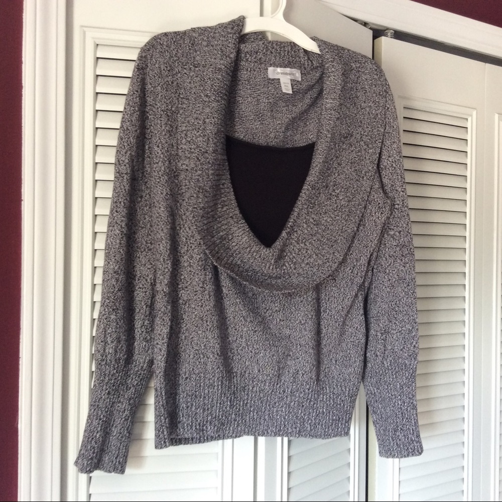 Gray Cowl Neck Sweater